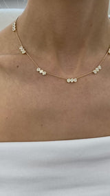 Diamond Chain Necklace 3.4 ct Yellow Gold