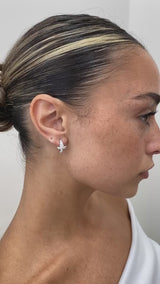 Diamond Hoop Earrings 1.3 ct White Gold