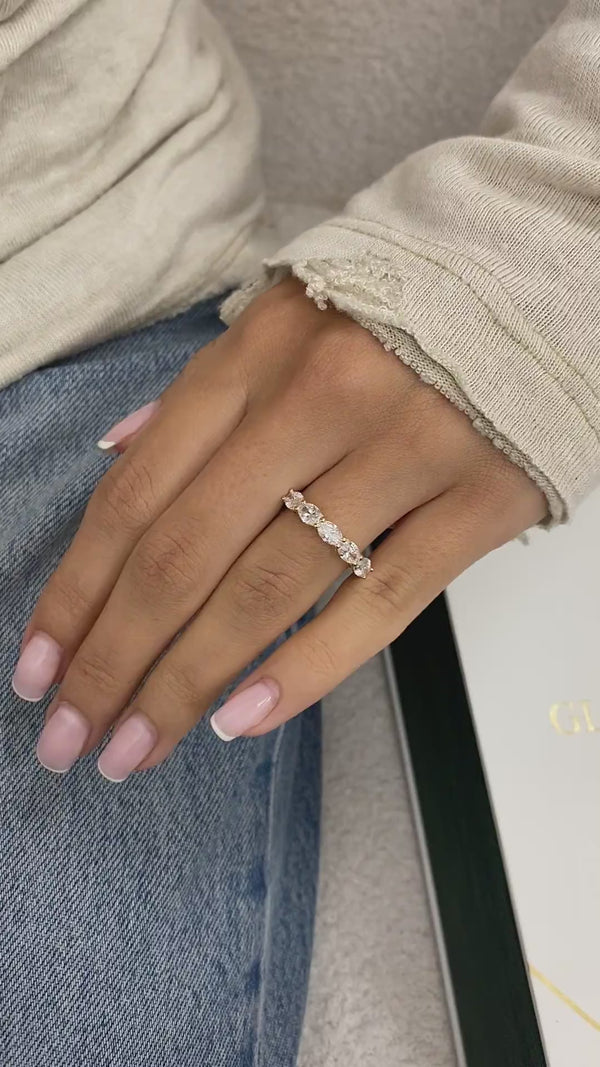 Diamond Stackable Ring 0.30 Carat Yellow Gold 14K