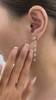 Diamond Drop Earrings 2.3 ct White Gold