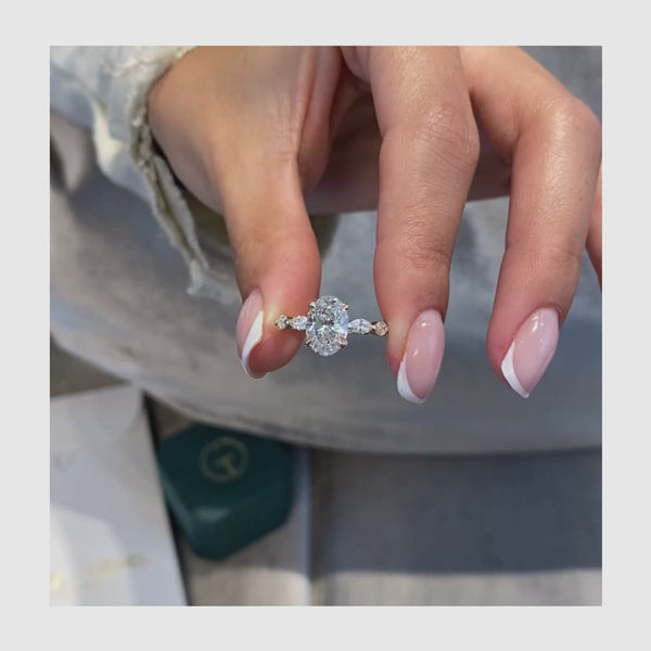 Amaia Pave Diamond Engagement Ring, Yellow Gold 18K