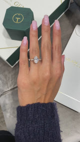 Alanna Engagement Ring 3.5ct TCW, 14K Gold