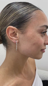 Diamond Drop Earrings 1.4 ct White Gold