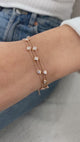 Diamond Link Bracelet 1.10 ct Rose Gold