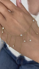 Diamond Charm Bracelet 6.2 ct Yellow Gold