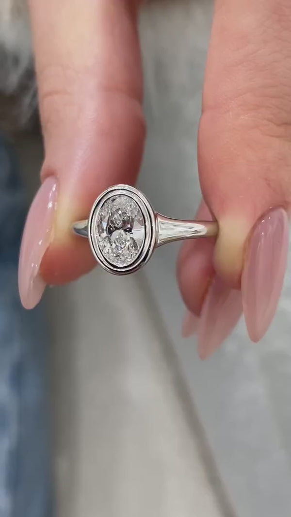 Novara Diamond Engagement Ring White Gold