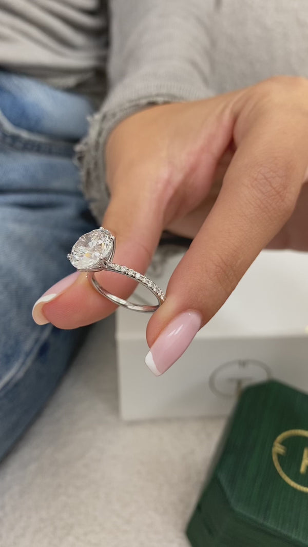 Cerise - Round Cut 4.22 Carat Diamond Engagement Ring