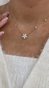 Diamond Pendant Necklace 1.5 ct Yellow Gold