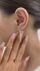 Diamond Drop Earrings 2.3 ct Yellow Gold