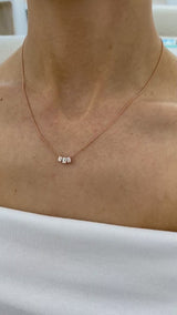 Diamond Pendant Necklace 0.5 ct Rose Gold