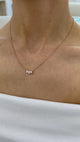 Diamond Pendant Necklace 0.5 ct Rose Gold
