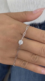 Diamond Chain Bracelet 0.9 ct White Gold