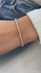Diamond Tennis Bracelet 3.2 ct Rose Gold