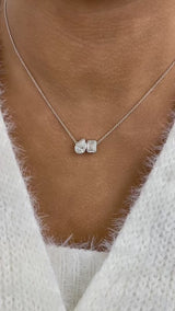 Diamond Pendant Necklace 2 ct White Gold