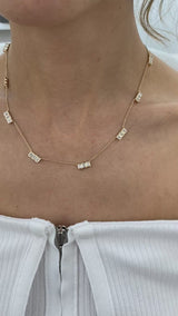 Diamond Chain Necklace 2.8 ct Yellow Gold
