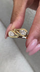 Diamond Statement Fashion Ring 1 ct TCW, Yellow Gold 14K