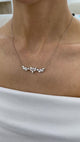 Diamond Pendant Necklace 2.1 ct White Gold