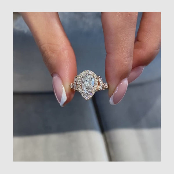 31040W Engagement Ring 2.60 Carat Yellow Gold