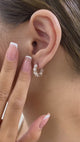 Diamond Hoop Earrings 3.2 ct Rose Gold