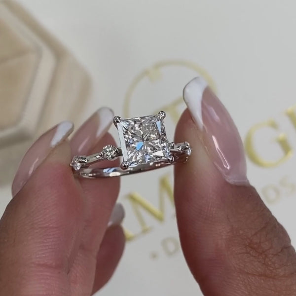 Simone - Princess Cut 2.30 Carat Diamond Engagement Ring