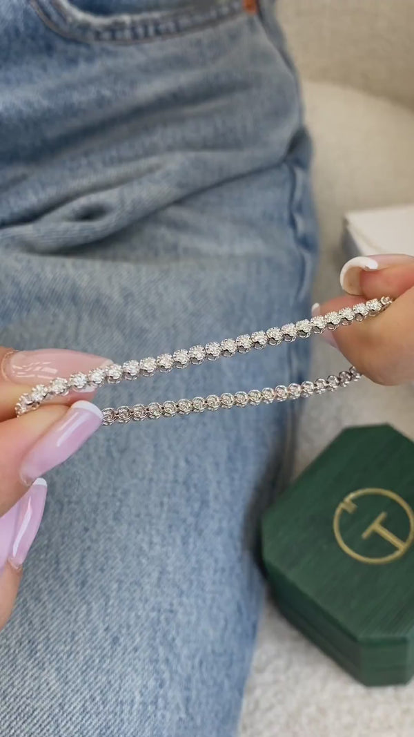 Diamond Tennis Bracelet 1.60 ct White Gold