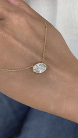 Diamond Pendant Necklace 5 ct Yellow Gold