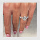 Opal Engagement Ring 4 Carat White Gold