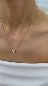 Diamond Pendant Necklace 0.4 ct Rose Gold