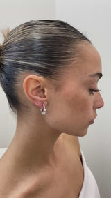 Diamond Hoop Earrings 0.7 ct White Gold