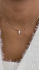 Solitaire Necklace 1 ct TCW , Solid Gold 14k