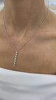 Diamond Lariat Necklace 0.9 ct White Gold