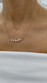 Diamond Pendant Necklace 2 ct Rose Gold