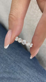 5-Stone Diamond Band Ring, 14K Gold