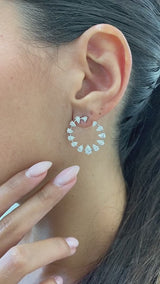 Diamond Hoop Earrings 3.4 ct White Gold