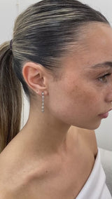 Diamond Drop Earrings 1.3 ct White Gold