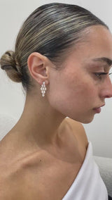 Diamond Dangle Earrings 3.5 ct Yellow Gold