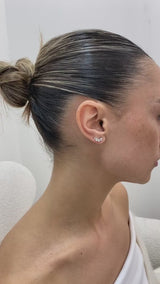 Diamond Climber Earrings 0.3 ct White Gold