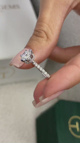 Anastasia Engagement Ring 1.3ct TCW, 14K Gold