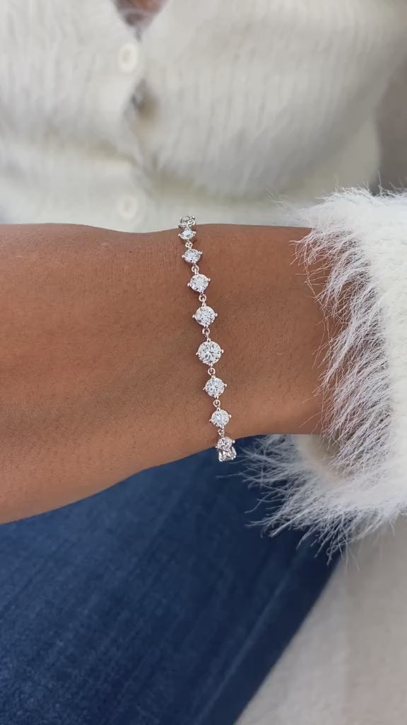 Diamond Link Bracelet 2.4 ct White Gold