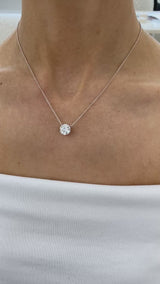 Diamond Pendant Necklace 2.5 ct White Gold