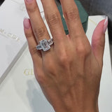 Orli Engagement Ring 7.42 Carat White Gold