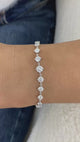 Round Tennis Bracelet 2.7ct TCW, White Gold 14K