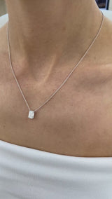 Diamond Pendant Necklace 2.10 Ct White Gold