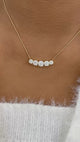 Round Pendant Necklace 3.2ct TCW, Yellow Gold 14K