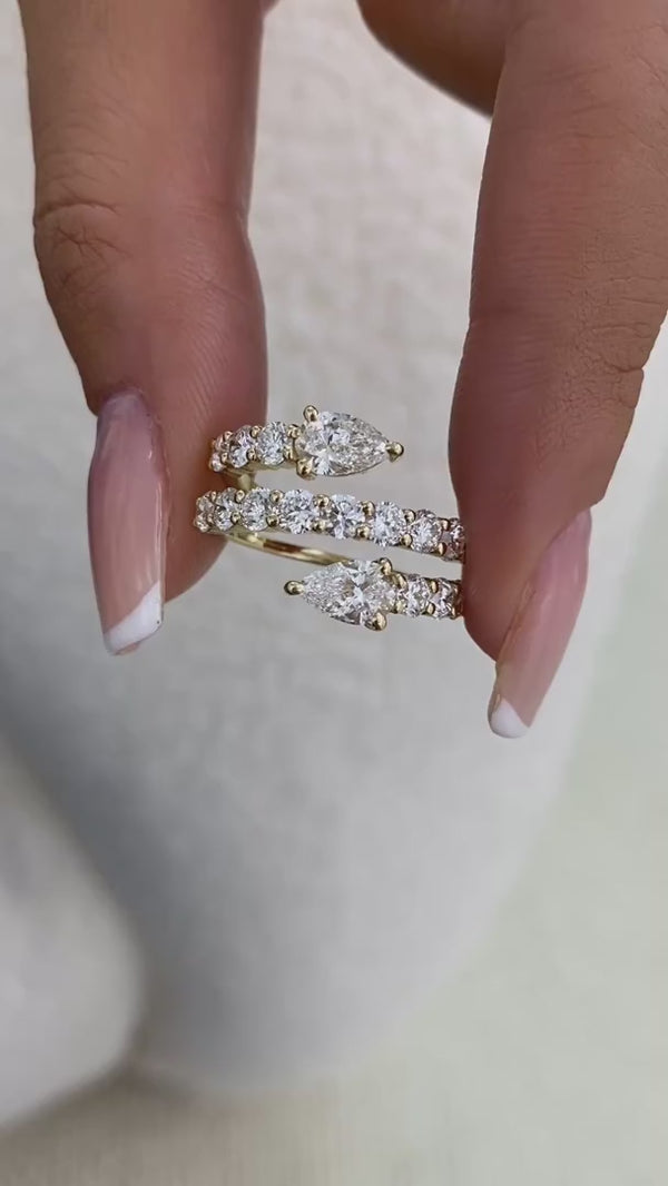 Diamond Eternity Fashion Ring 2.75 ct TCW, Yellow Gold 14K