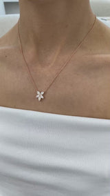 Diamond Pendant Necklace 1.2 ct Rose Gold