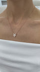 Diamond Pendant Necklace 1.2 ct Rose Gold