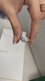 Miki Engagement Ring 3.45 Carat Rose Gold