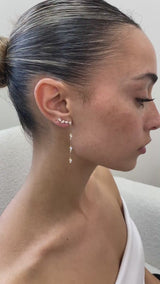 Diamond Drop Earrings 1.4 ct Yellow Gold