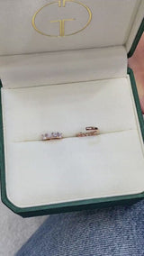 Diamond Huggie Earrings 1.4 ct Rose Gold